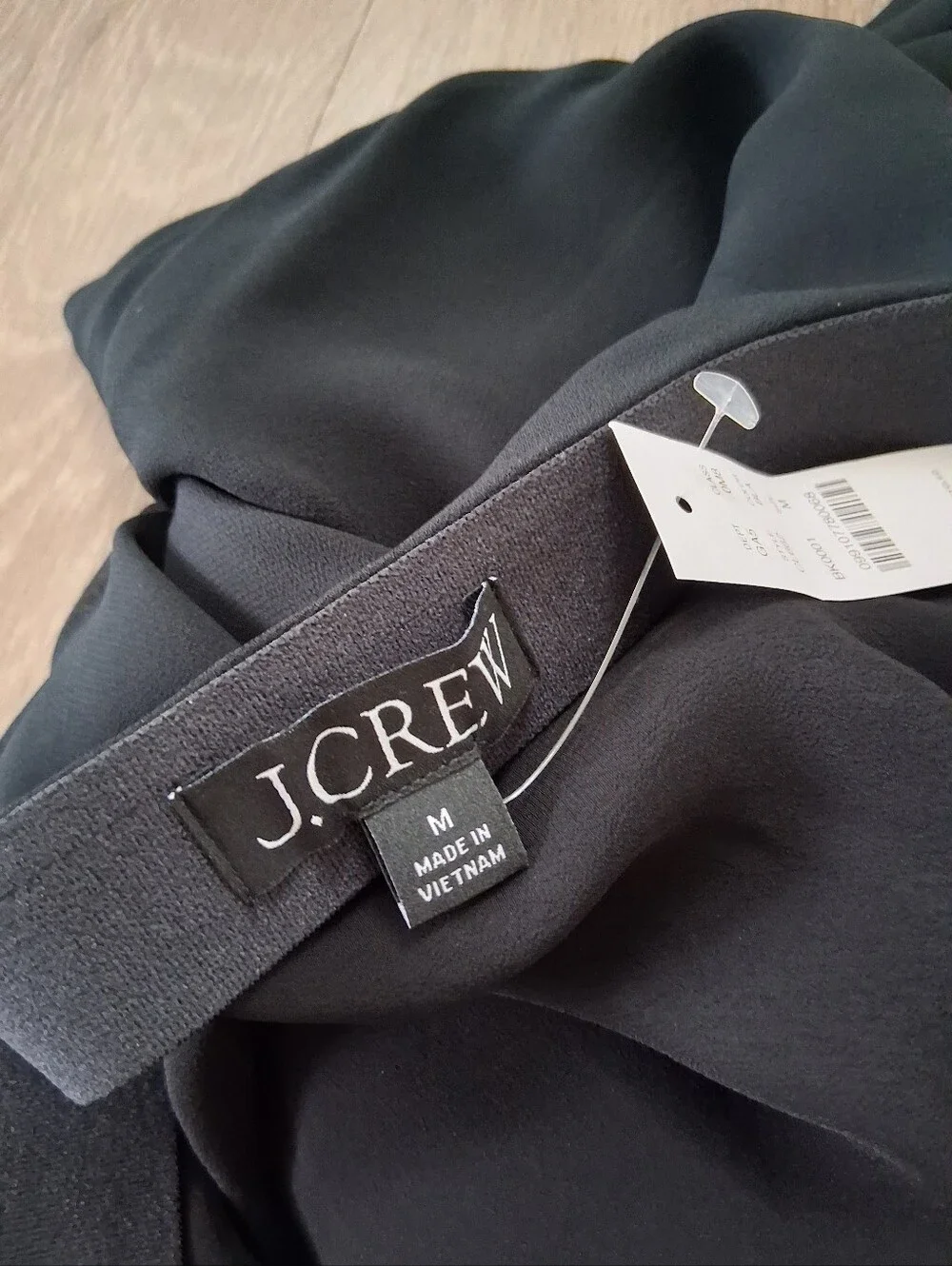 J. Crew Gwyneth Flounce Hem Slip Skirt In Black Chiffon